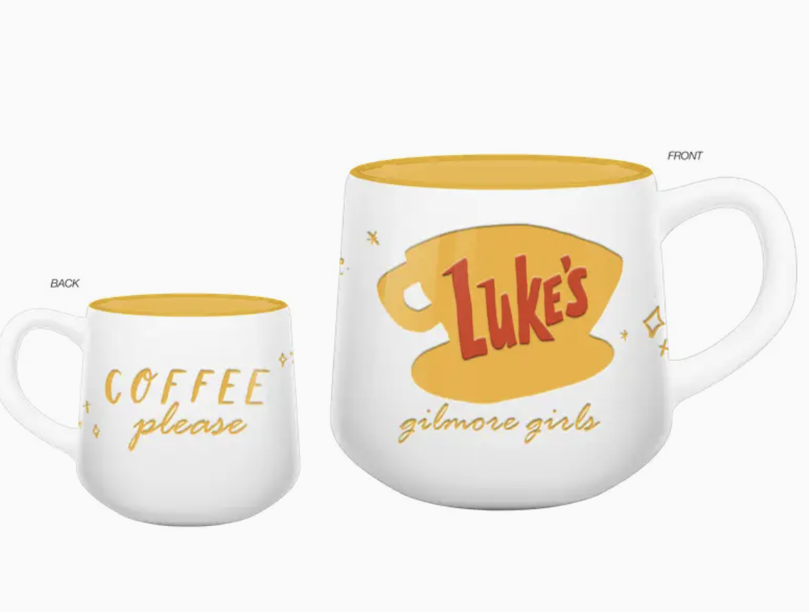 Gilmore Girls Coffee Wax Resist 18oz Tapered Pottery Mug